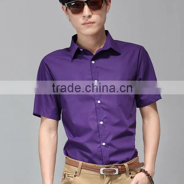 2015 Fashional Office Purple Formal Shirt