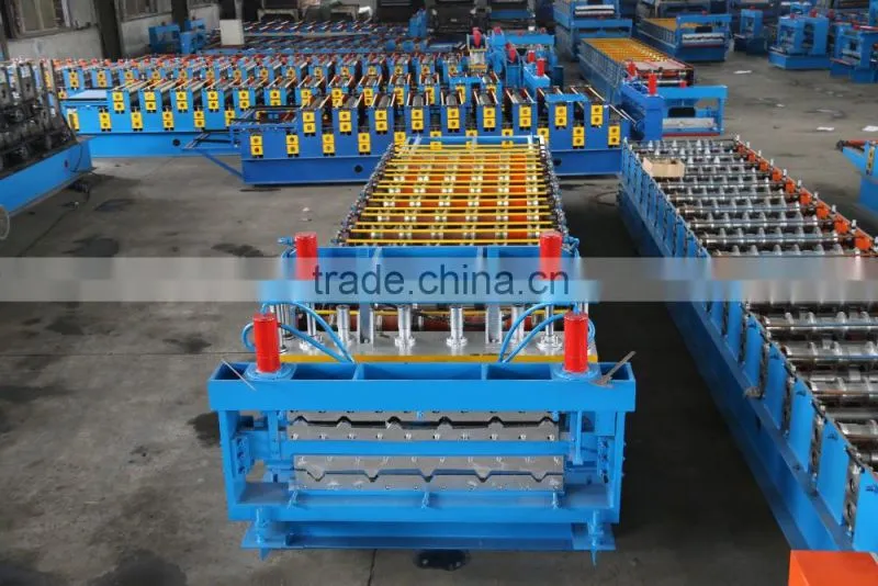 corrugated sheet metal roof making machine, Double Layer for Corrugated and Trapezoidal Roof Tile Machine
