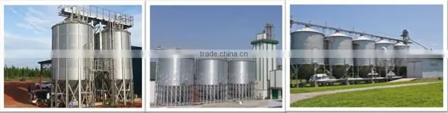 Hot Galvanized Steel Silo for Pellets with Screw Augers Discharging