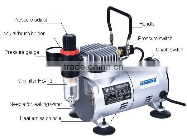 AS18-2 mini airbrush compressor