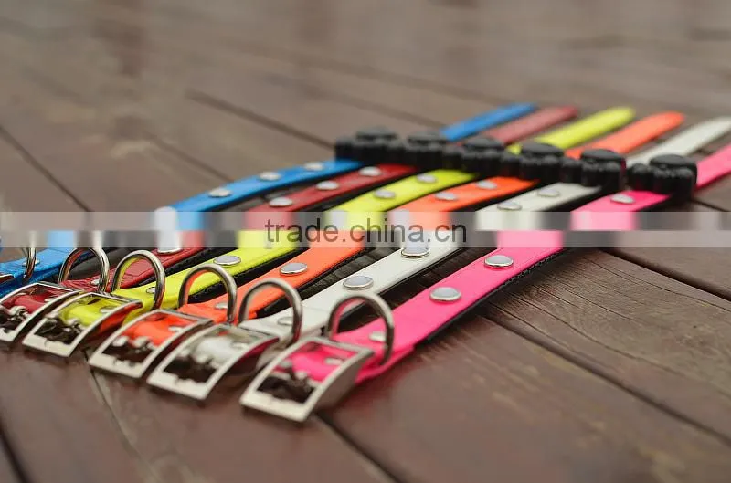 luminous dog collars, 5050 LED Strip LED Collars, 2.5cm width,locking dog collar