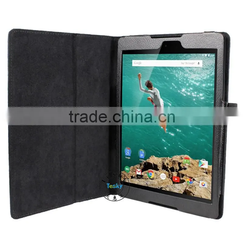 8.9 Inch Leather Tablet Case For HTC Nexus 9 Stand Case Black 2014 The Latest Brand