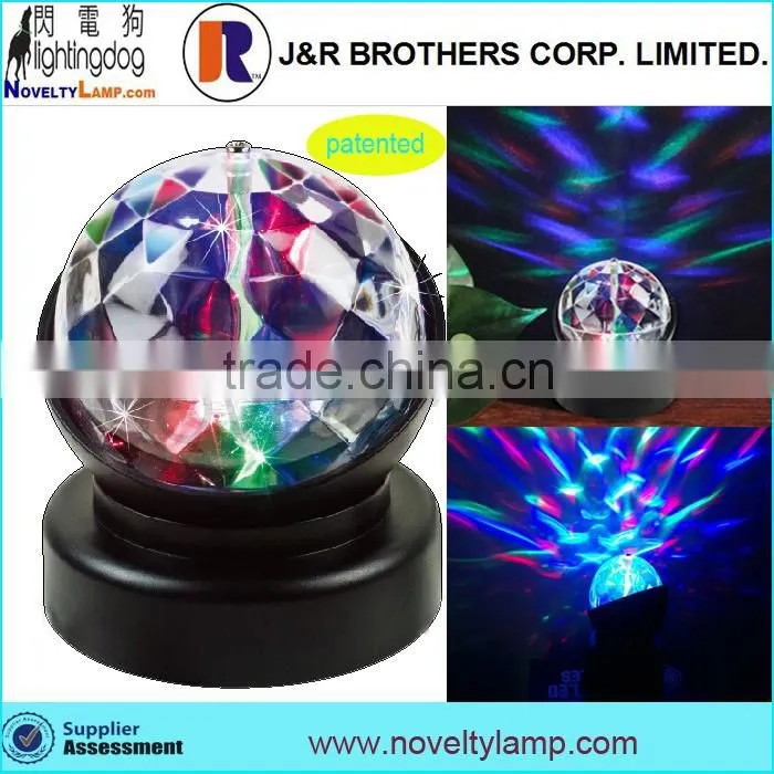 3 inch flashing colorful rotating kaleidoscope lamp party light