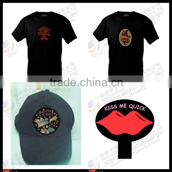 party decoration china supplier sexy el t-shirt for men/women