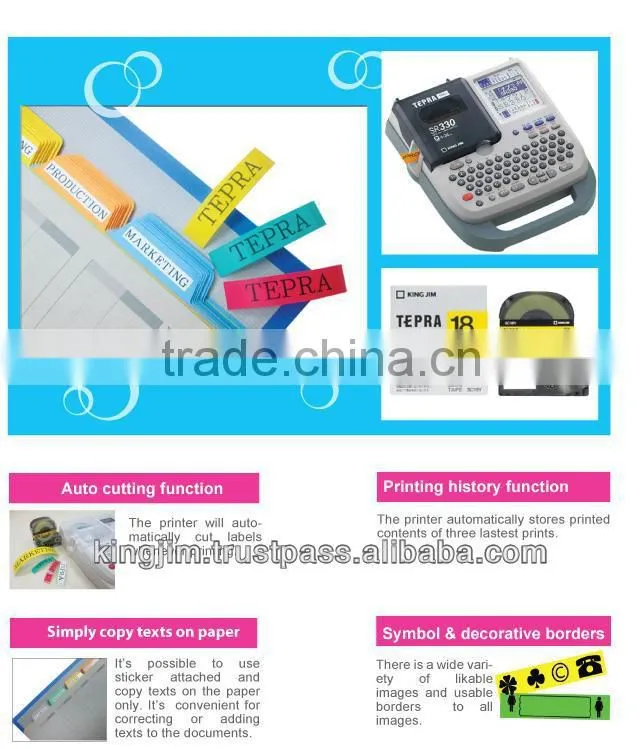 Tepra Pro (SR 330V) - Sticky Label Printing Machine - One of The Best-selling Label Printer in Japan