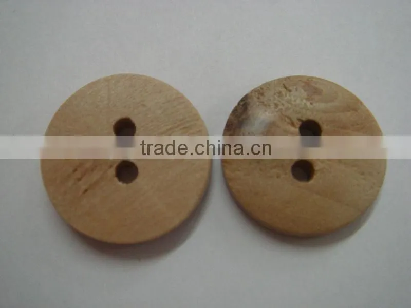 18mm hot sale wood button 2 holes with good painted
