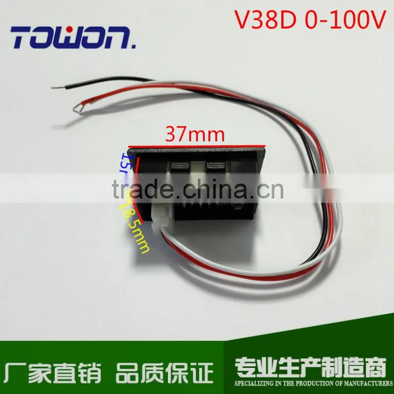 V38D 0.36" mini Digital DC Voltmeter DC 0-100V Digital LED Voltmeter Red green and blue available