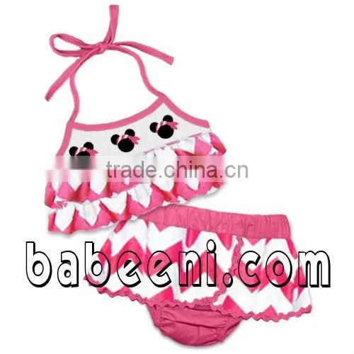 Lovely bananas split hand smocked girl swimwear