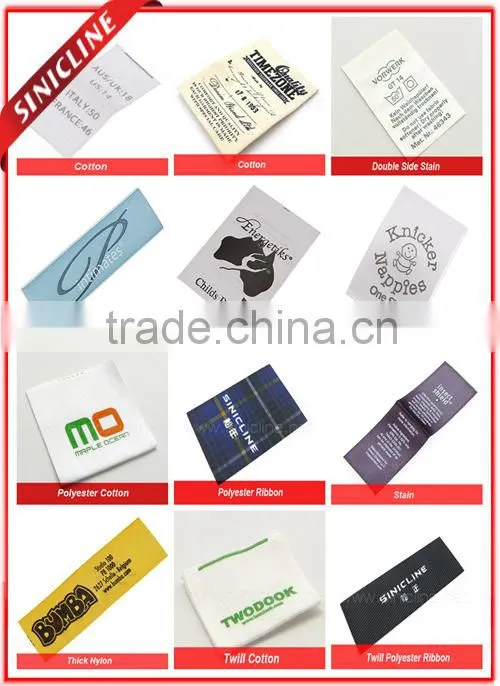 Sinicline high quality custom cloth lables printed labels for apparel