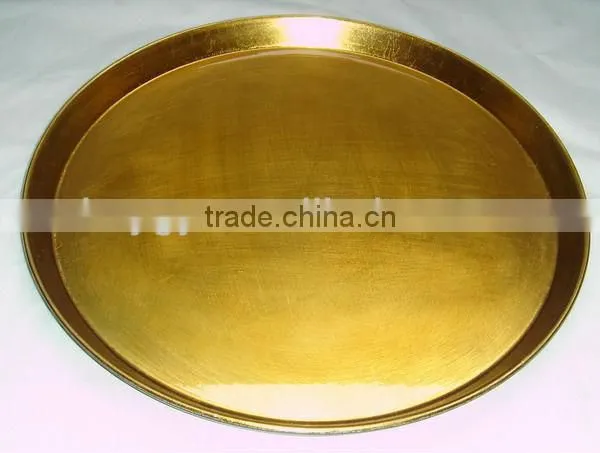 Round Plastic Plate with Foil Finish wholesale