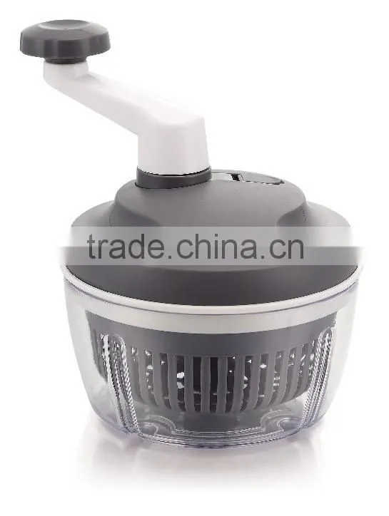 Multipurpose 3 in 1Plastic Salad Spinner with Cutter and Mixer Manual Salad Spinner with Handle Plastic Food Processor