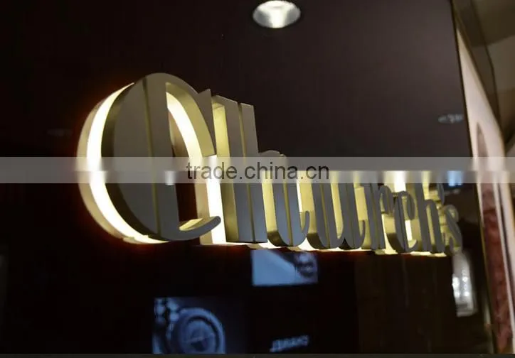 acrylic wall mount sign holder,acrylic stainless steel backlit 3d sign