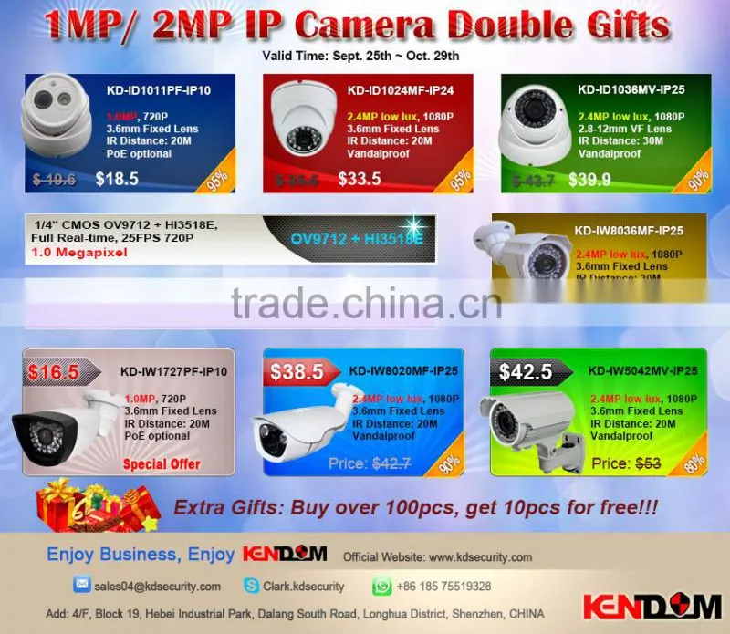 Kendom High Professional 1080P 16CH NVR Onvif NVR recording 16CH 1080P/ 8CH 5MP realtime Camera compatible with NVR Kit