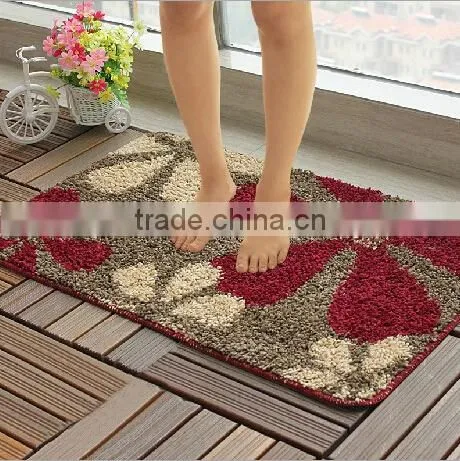 flower mats with TPR base floor mat new design