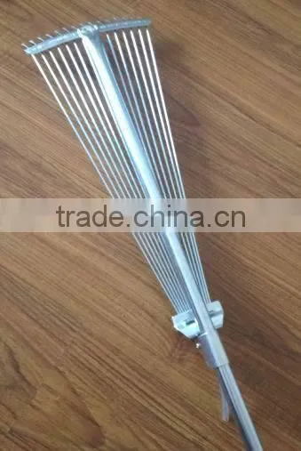 15 teeth steel handle garden rakes