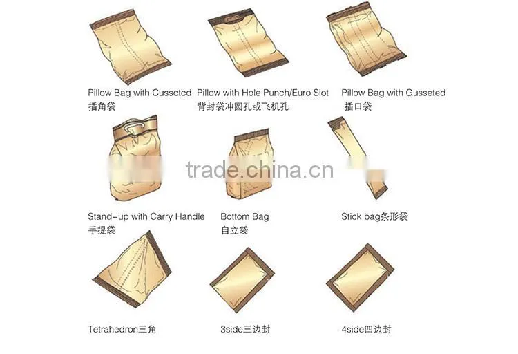 Multifunctional automatic fruits&vegetables pillow packing machine price