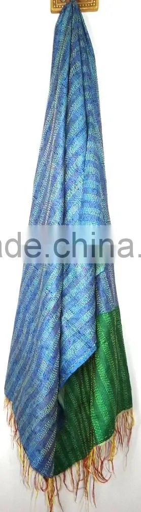 Handmade Women Silk Kantha Shawl