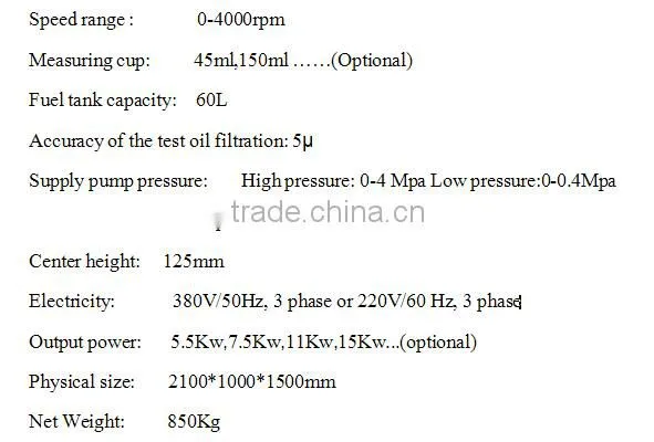 High Quality Diesel Fuel Injection Pump Test Bench