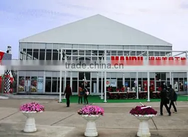 Transparent marquee accomodates 300 people