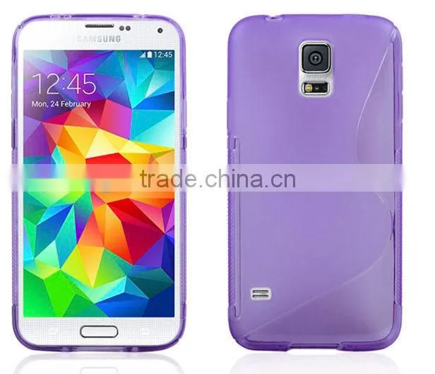 2014 colorful transparent tpu case for samsung galaxy s5,s line tpu case