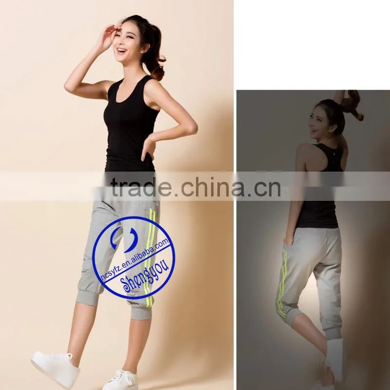 2015 new design custom women grey jogger pants wholesale