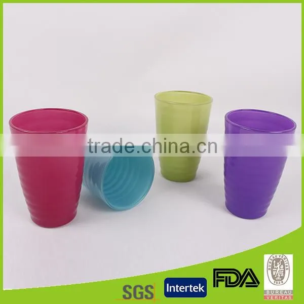 Hot Selling Colourful Glass Juice Mug