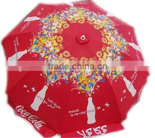 Advertising outdoor umbrella for coco cola