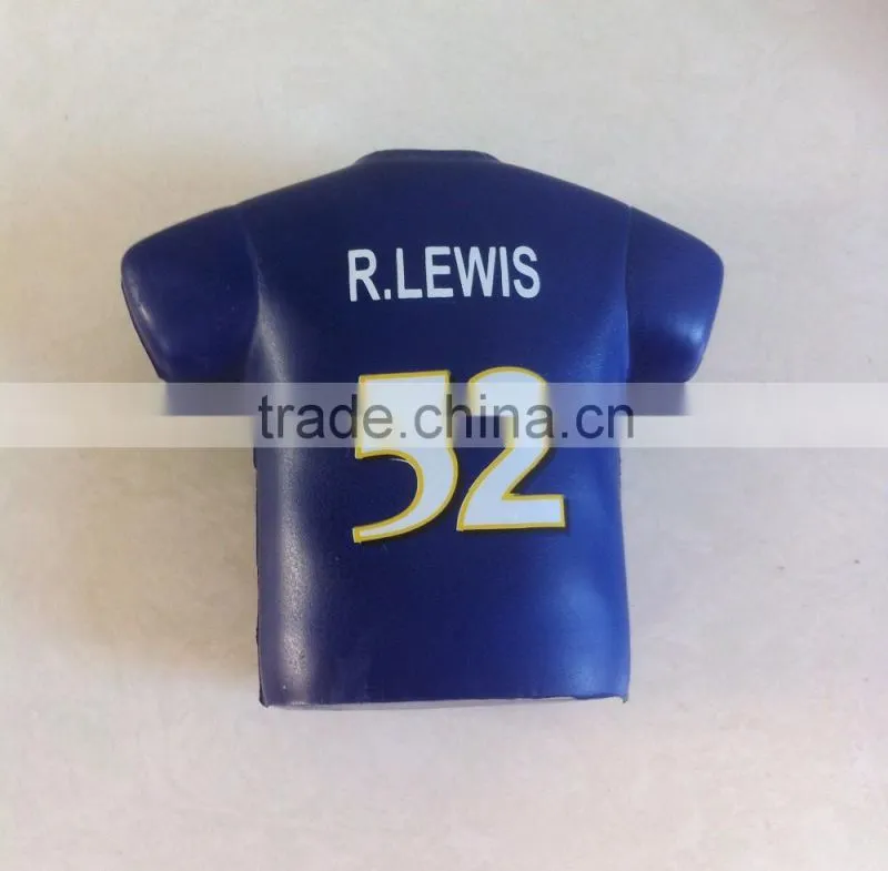 blue T-shirt pu stress relievers