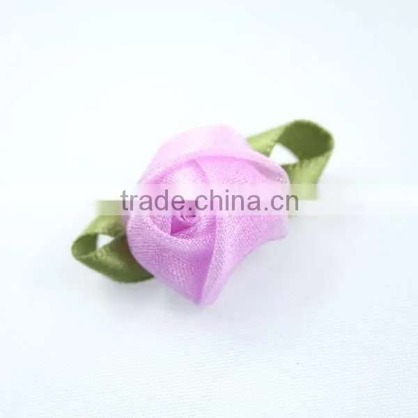 satin ribbon bow with mini flower