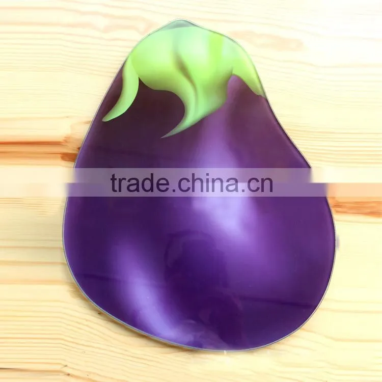 Eggplant Tempered glass cutting board