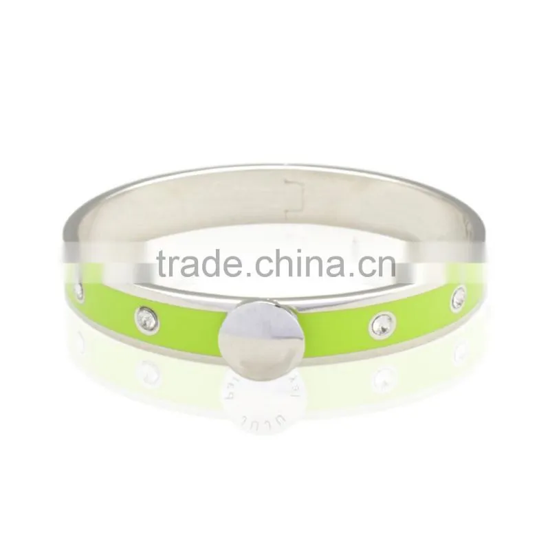 Fashion bamboo crystal gold bangles designs