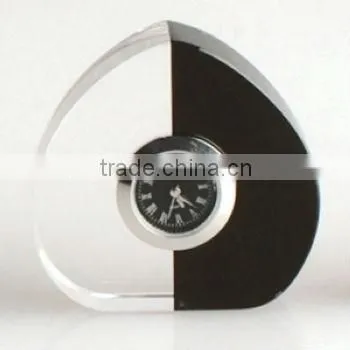 wedding crystal clock , laser crystal gift