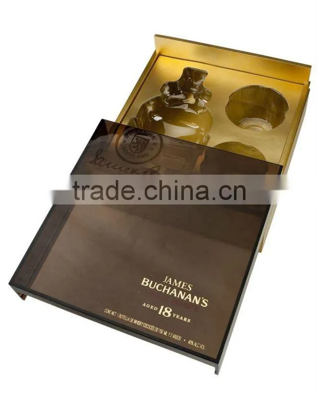 plastic wine packing box with square shape