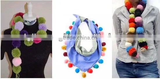Garment Accessories Blue color Pompom Ball Trim