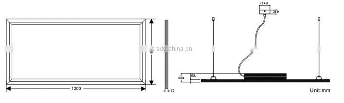 LED Lighting Supplier 30x120cm LED Panels Light 36W Dimmable LED Lights