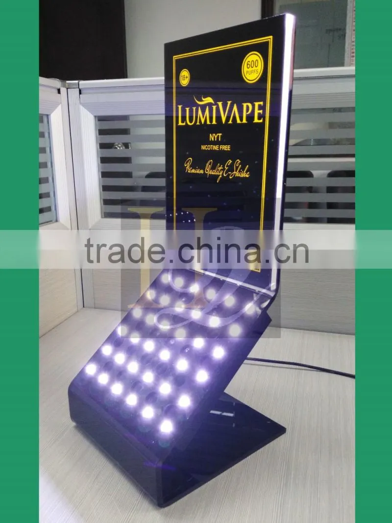 LED acrylic cosmetic display stand/acrylic eyeliner pencil holder stand