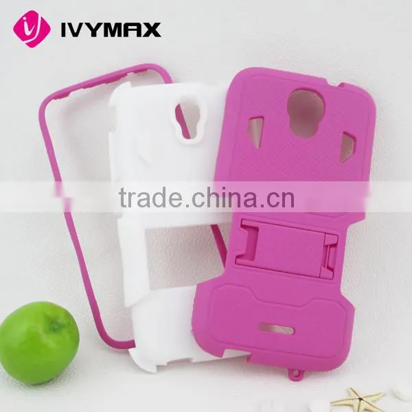 IVYMAX Wholesale PC Silicone 2 in 1 stand case for Alcatel OT5042T One Touch Astro