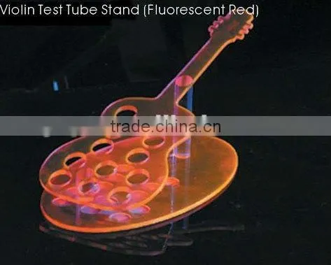 Plexiglass acrylic piano stand shaped test tube stand hold