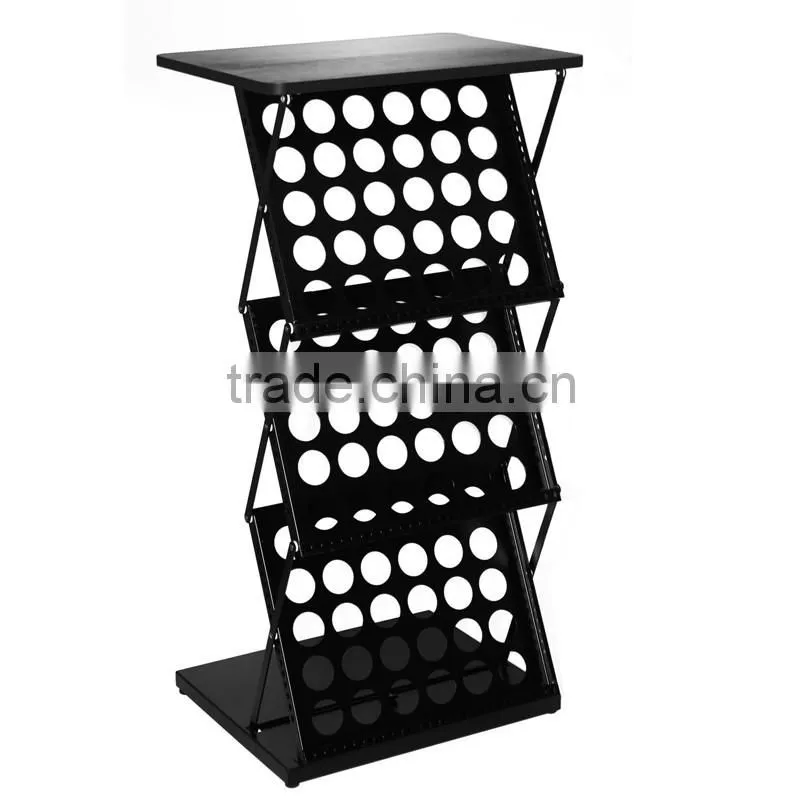 Black magazine rack/ decorative magazine rack for display