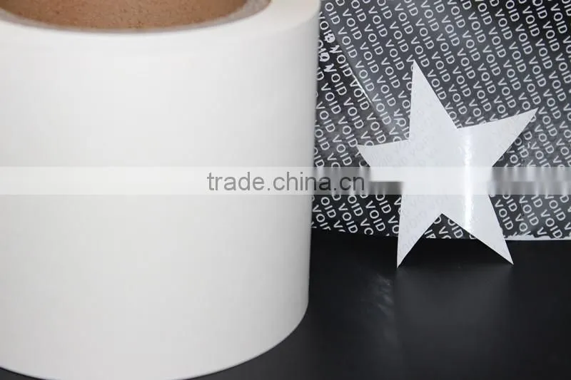 Anti-counterfeit paper / tamper evident stickers