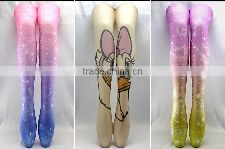 Patterned tattoo tights pantyhose women sheer seamless pantyhose