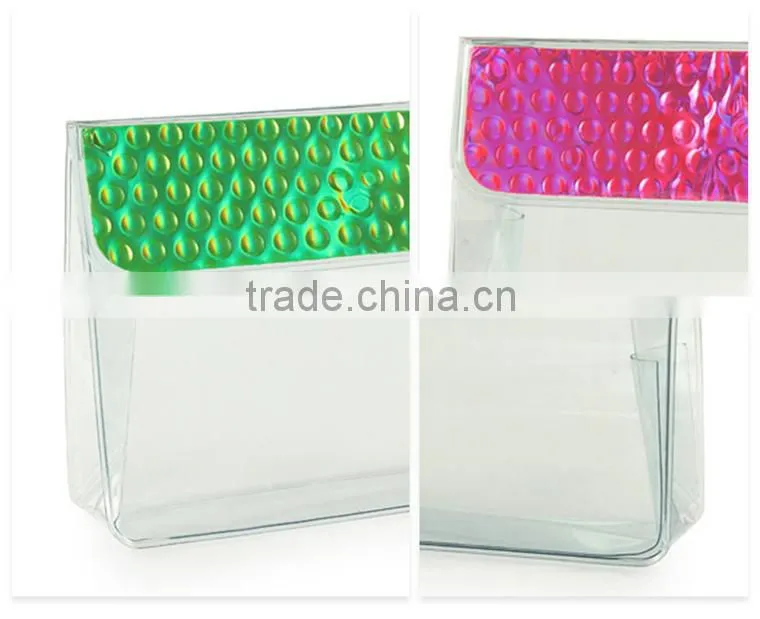 Clear PVC Plastic Groceries Cosmetic Toiletry Packaging Bag