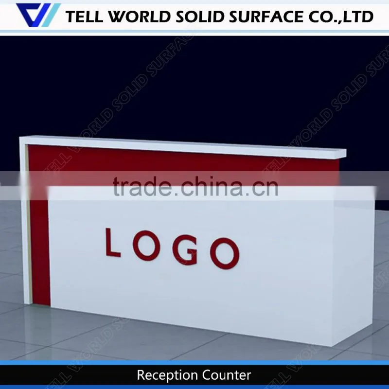 Customized stand desk/cheap reception desk/straight stand up desk