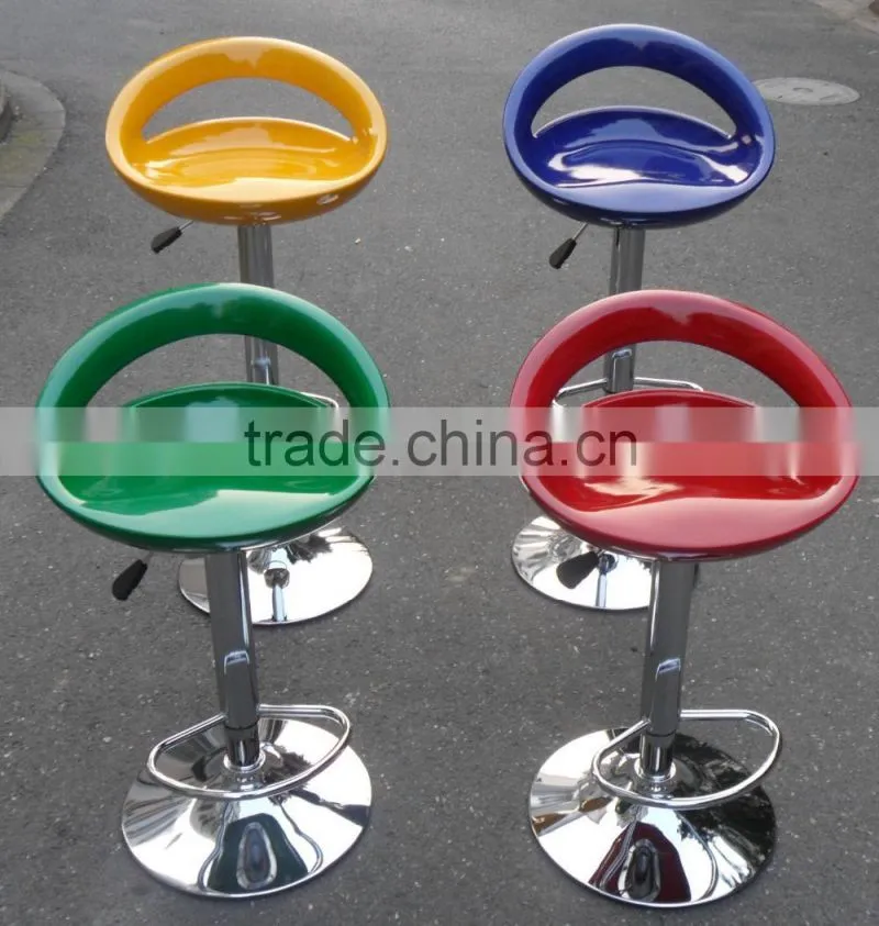 Factory cheap price ABS plastic bar chair with pedal YC077