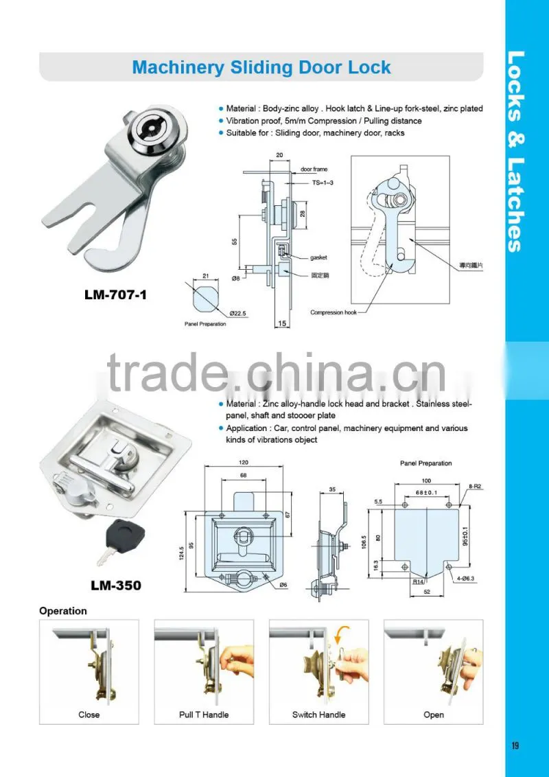 LM-350 measuring equipment railroad boxes genset cabinet panel lock