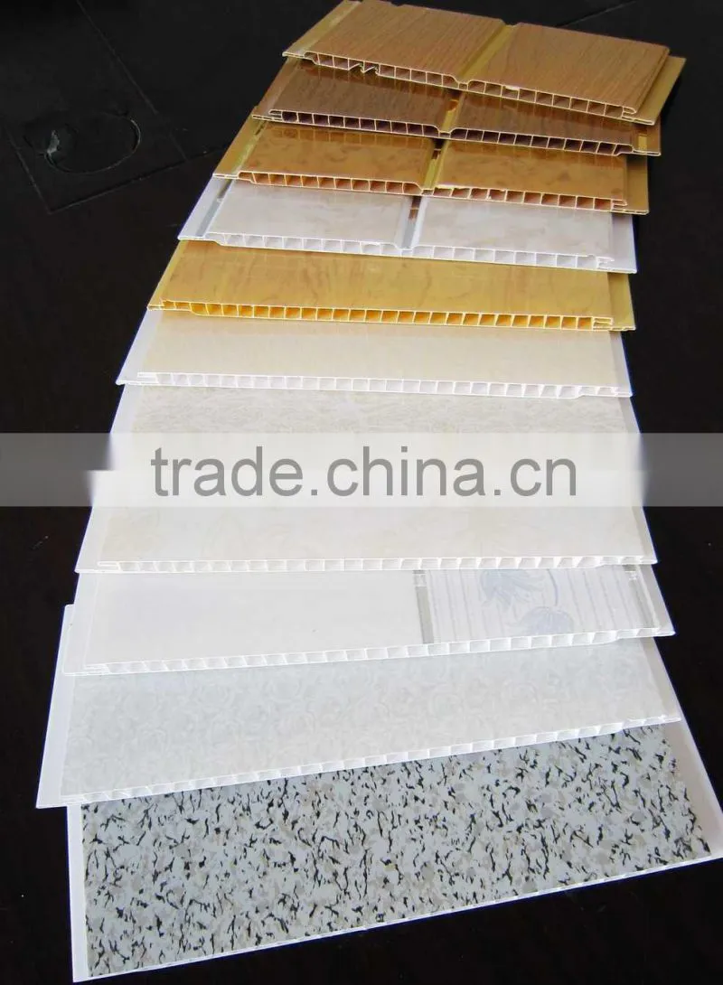 pvc panel for ceiling (middle groove,golden or silver line)