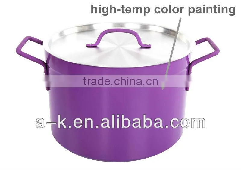 Canton Fair colorful aluminum pot set WITH MULTICOLOR