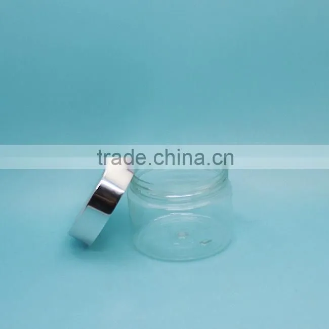 150ml clear cylinder plastic PET jars, 5 oz plastic cosmetic jars