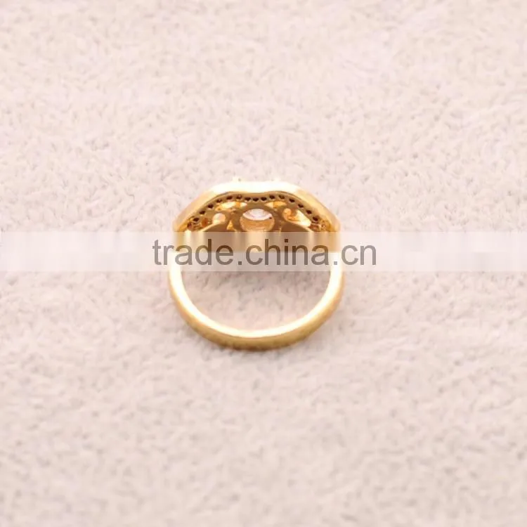 >>>2016 YIWU T&J women fashion Korean style rings gold plated mouth rhinestone crystal rings for lady/