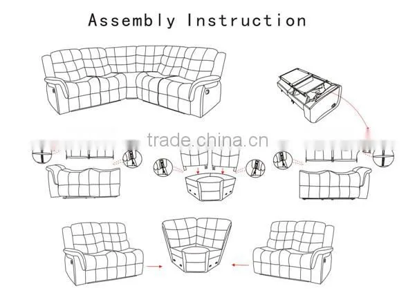 Corner sofa 5 seater sofa set theater sofa furniture HY-S8097B